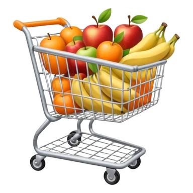 shopping cart silver with stuff sticker