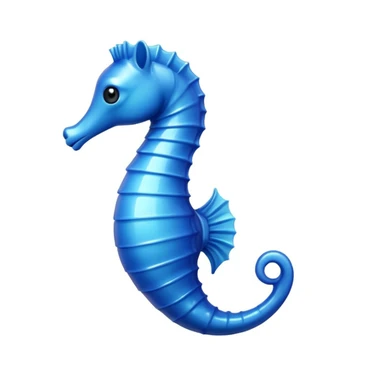 a blue seahorse  sticker