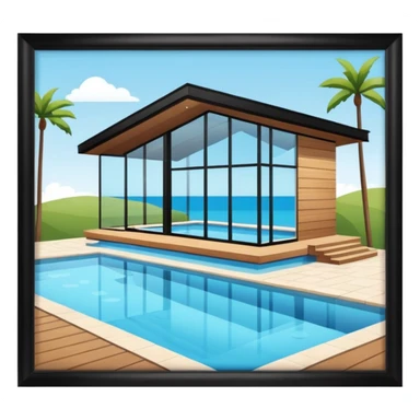 pool house sticker