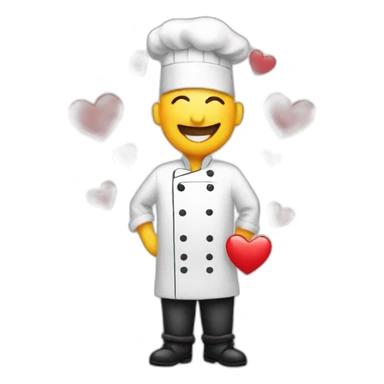 chef kiss with hearts sticker