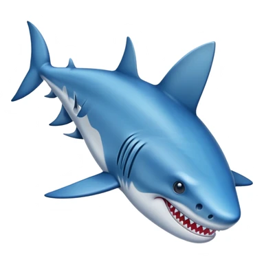 Hazme un tiburón con zapatos azules sticker