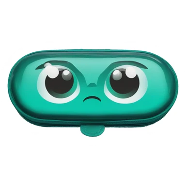 teal L+R contact lens case sticker