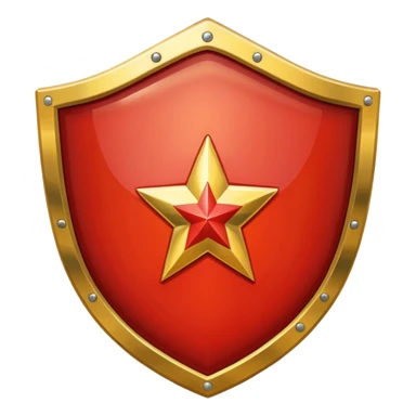 generate a very realistic shield metal with the USSR flag sticker
