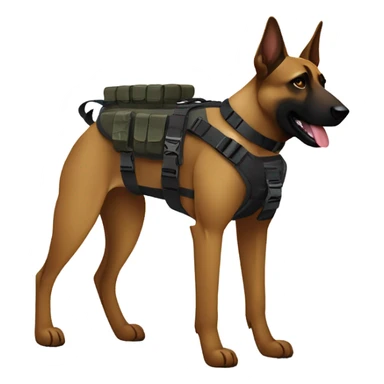 Dark Belgian malinois, tactical sticker