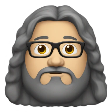 white-40-year-old-fat-man-with-very-long-black-hair-brown-eyes-blue-glasses-and-no-beard. sticker