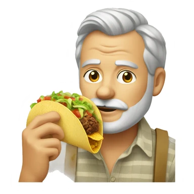 Hemingway eating taco sticker