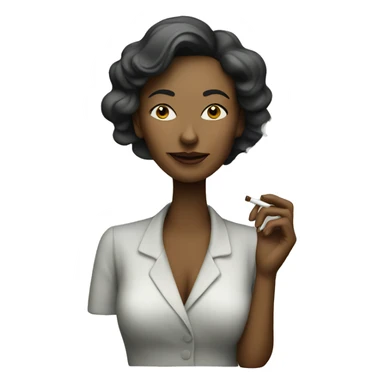 A woman smoking  sticker