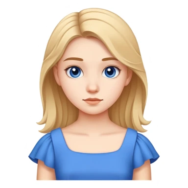 teen girl in a blue dress sticker