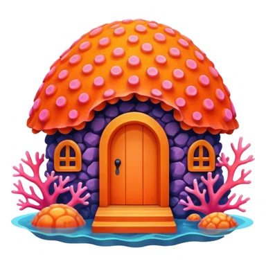 Coral shelter sticker