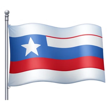 Emoji du drapeau de la Yougoslavie avec un drapeau en ligne comme celui de l’Allemagne avec en haut du bleu au milieu du blanc avec un étoile et en bas du rouge  sticker