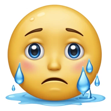 El emoji de llorar tragándose sus lágrimas  sticker