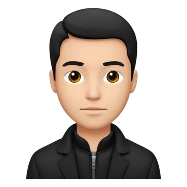 balck and white photo man in jacket sticker