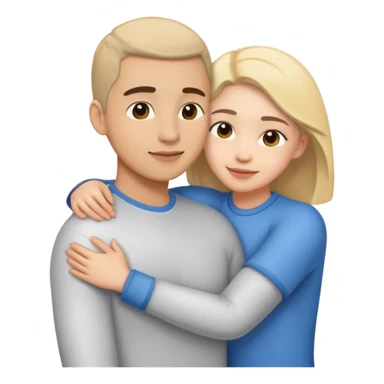 My girlfriend hugging me sticker