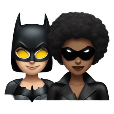 Batman and afro catwoman sticker