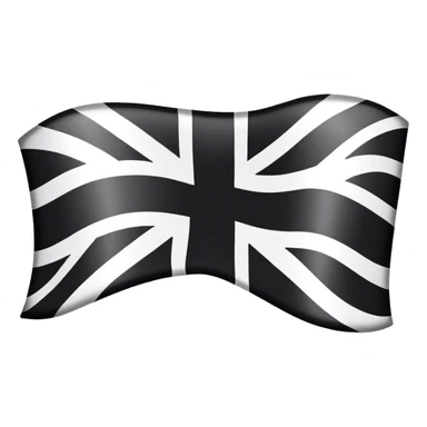 Black and white Union Jack sticker