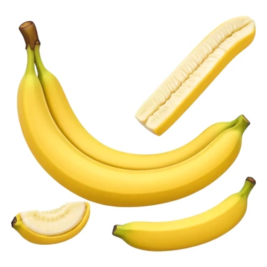A banana being chopped in slices sticker