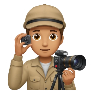 Camera man backwards taking a photo  sticker