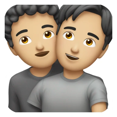 Gay asian guy kissing whie guy sticker