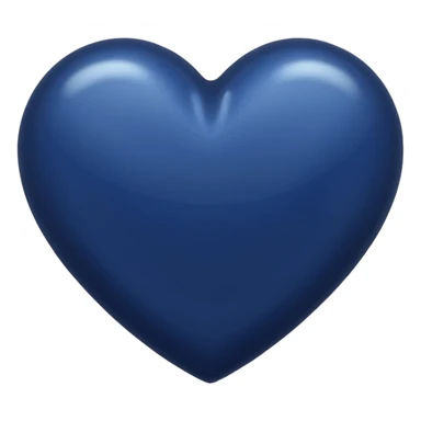 Small dark midnight  blue simple heart sticker