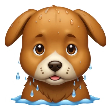 Dog in the rain sticker