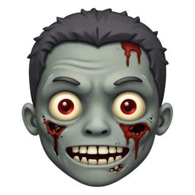 make a black man zombie with a sarcastic smile  sticker