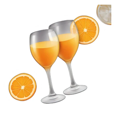 Two glasses of orange wine are toasting sticker