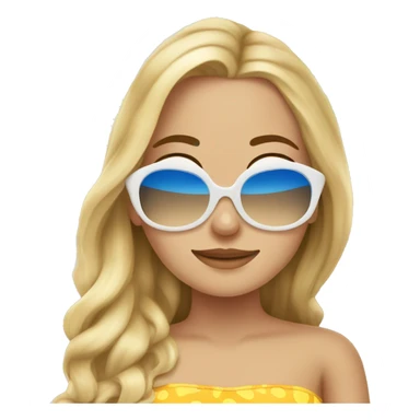 white girl tanning on beach  sticker