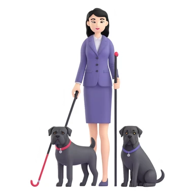 Fashionable woman with long black hair and a black Cane Corso dog sticker