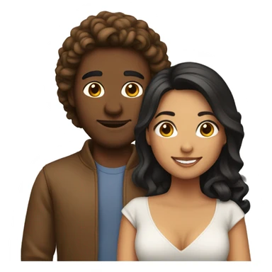 Latina and Canadian couple  sticker