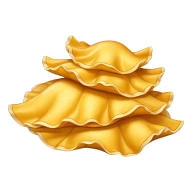 Illustrate a realistic close-up of Ruffles chips showing wavy ridges & golden crunch. sticker