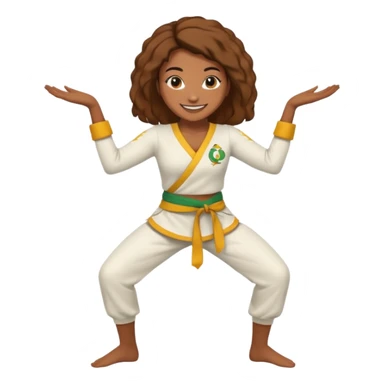 Mulher com roupa de capoeira sticker