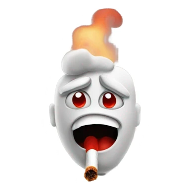 red eyes and smoking sticker