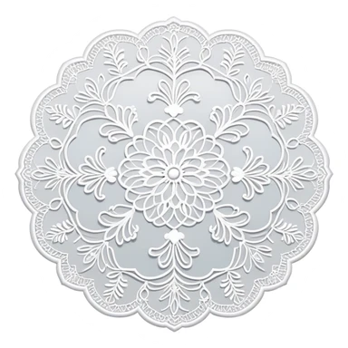 Romantic lace doily sticker