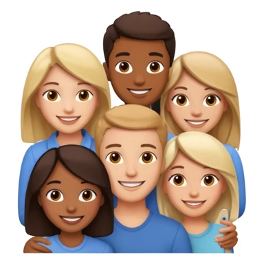 friends selfie smiling sticker