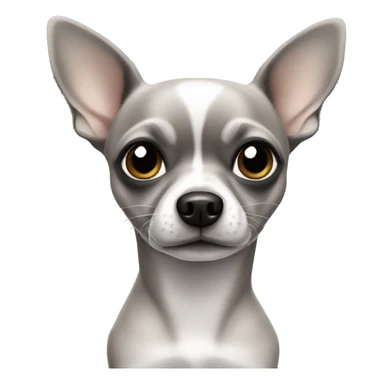 Grey chihuahua black nose sticker