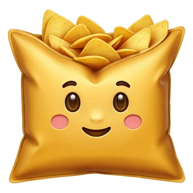 Chips emoji render sticker
