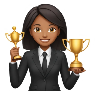generate an emoji for this phrase, Start strong to earn trust and be noticed. End strong to be remembered. make it a black female sticker