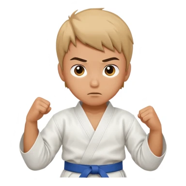 Un niño con karategui sticker