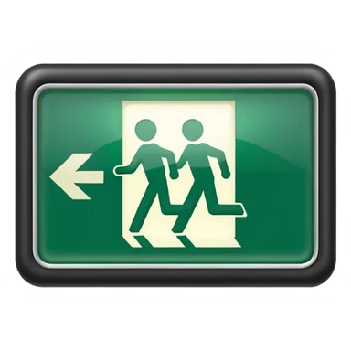 Emergency Exit Sign sticker