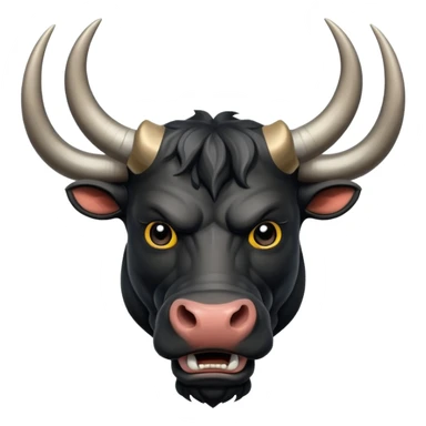 Black bull head bd style  sticker