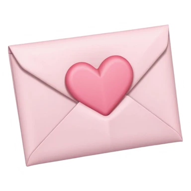 light pink love letter sticker