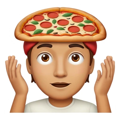 Chat avec pizza sur la tête  sticker