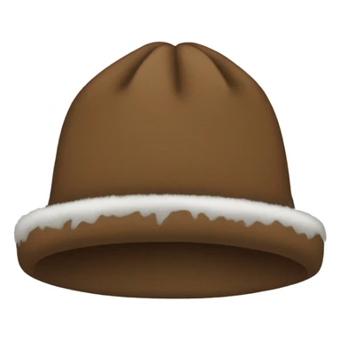 Brown winter hat sticker