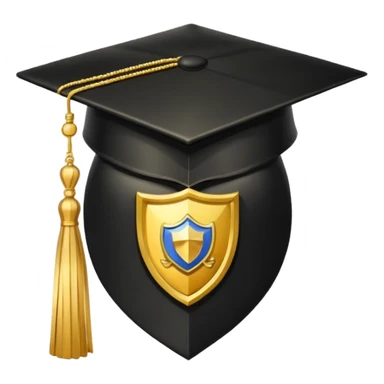 Graduation Cap + Shield sticker