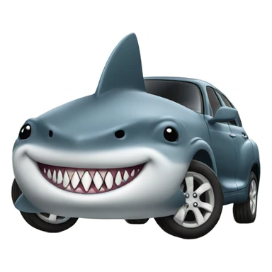 Shark in a pt cruiser  sticker