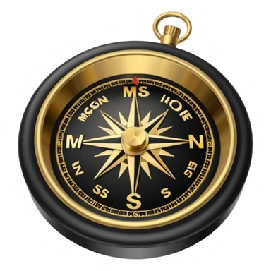 compass with 'mission' sticker