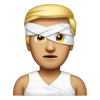 Donald trump with left ear bandaged sticker