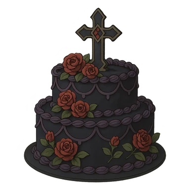 gothic cake sticker