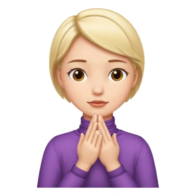 Girl with hands crossed on throat  sticker