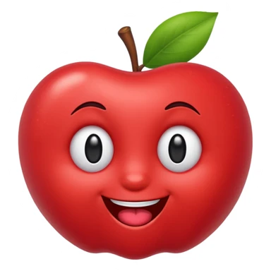 Labubu character as an emoji, winking expression, apple style sticker